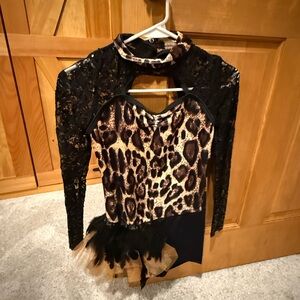 Weissman Leopard Biketard - Large Child